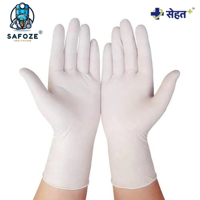 Safoze Latex Powdered Examination Gloves